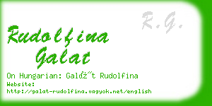 rudolfina galat business card